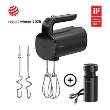 slomart ZWILLING 1030455 ručni mikser, 250W BLDC motor, 3 brzine, crni