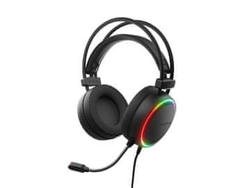slomart GENESIS NEON 614 RGB gaming slušalice s mikrofonom, crne