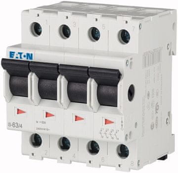 EATON Eaton IS-63/4 automatski osigurač, 4P, siva boja, 63 A