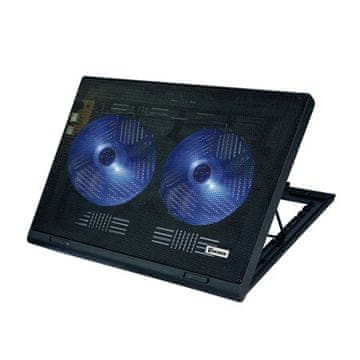 Vakoss Podloga za hlađenje laptopa Vakoss LF-2463, 43.2 cm (17"), Crna, sa RGB