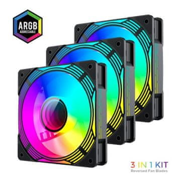Case Gamemax KF300R BK ventilator za kućište, crni