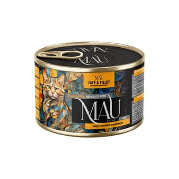 slomart DNT MAU Mokra hrana za mačke, pašteta s puretinom i maslacem od kikirikija, 185g
