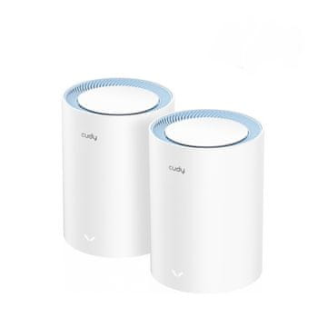 Cudy Cudy M1200 Mesh Wi-Fi sustav, dvopojasni (2.4/5 GHz) Wi-Fi 5, bijeli (2 komada)