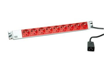Bachmann Bachmann 333.936 produžni kabel za napajanje 2 m 9 utičnica, siva/crvena