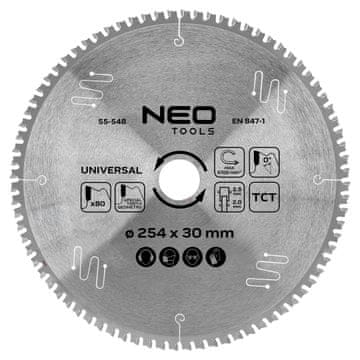 slomart List za kružnu pilu NOL, vidia, 254 x 30 mm, 80 zubaca, univerzalni