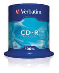 CD VERBATIM CD-R 700MB 52x, 100 komada, površina za ispis