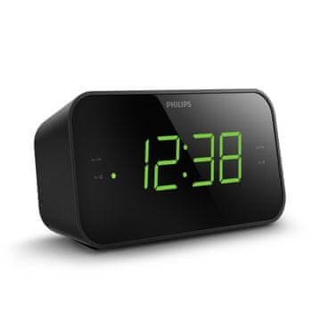Philips Philips TAR3306/12 digitalni radio sat, Crni, FM radio, dvostruki alarm