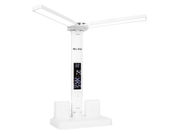 slomart BLO LED stolna svjetiljka LB-24 s satom, bijela