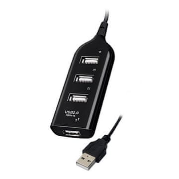 Vakoss Vakoss TC-234UX USB 2.0 hub, 4-portni, crni