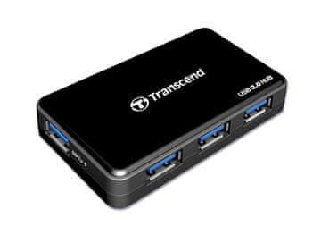 Transcend Transcend HUB3 USB 3.0 hub, 4 priključka, crni