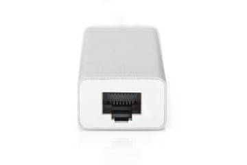 Digitus Digitus USB Type-C hub s 3 priključka i Gigabit Ethernet, siva/bijela