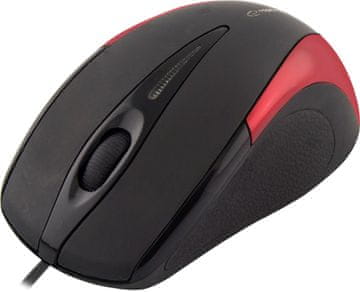 Esperanza Esperanza EM102R žični miš, optički, 800 DPI, USB, crna/crvena