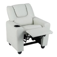 Costway Dječji sofa s podesivim naslonom za leđa siva