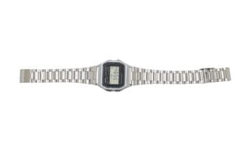 Casio CASIO A158WA Vintage Unisex digitalni sat s narukvicom od nehrđajućeg čelika, srebrni