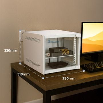 Extralink Extralink LITE 6U 10" 280x310 zidni ormarić, sivi