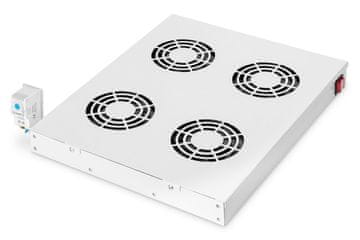 Digitus Digitus DN-4004 ventilatorska jedinica za 19" ormar, 4 ventilatora, siva