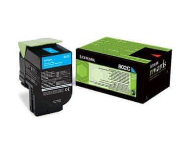 Lexmark Lexmark 802C toner original, cijan, 1000 stranica