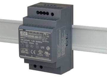 slomart MEAN WELL HDR-60-15 Impulsni napajalnik za DIN šino, 15V/60W/4A