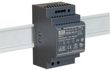 slomart MEAN WELL HDR-60-24 Impulsni napajalnik za DIN šino, 24V/60W/2.5A