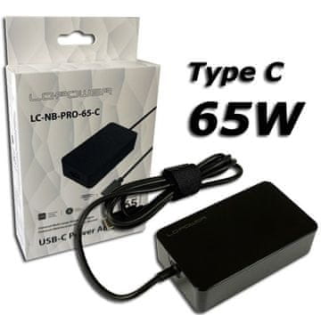 LC Power LC-Power LC-NB-PRO-65-C adapter za napajanje 65W, crni