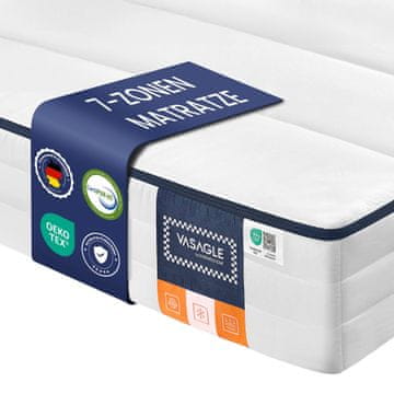 Songmics Madrac 140x200x16 cm Gel Memory Foam 7-zonski