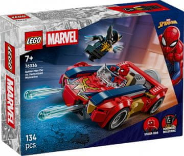 SUPER LEGO Super Heroes 76336 - Spider-Manov auto protiv Venomiziranog Wolverine-a