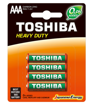 Bateria Toshiba R03 (AAA) alkalne baterije, 4 kom.