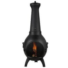 VEVOR Kamin Sferični 43x42x112 cm Crni