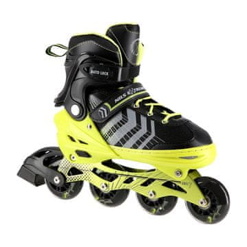 Northix Klizaljke za inline i hokej na ledu, 4 u 1, crno-zelene, veličina L (39-43)