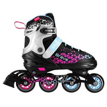 Northix Set klizaljki za inline i hokej, 4 u 1, roze, veličina L (39-43)