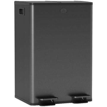 Homestar Kanta za smeće s dvostrukim pedalom 2 x 28 L, crna
