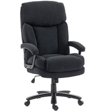 Homestar Ergonomska uredska stolica s visokim naslonom u baršunastom izgledu crna do 200 kg