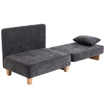 Homestar Fotelja na razvlačenje 2-u-1 s funkcijom kreveta, sofa na razvlačenje s 2 perive jastučnice, bočni džepovi