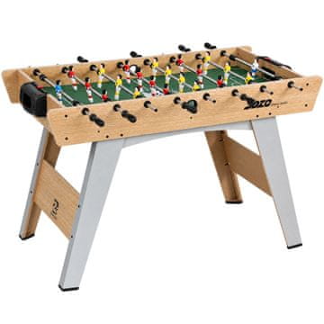 Homestar Stolni nogomet Kickertisch s 22 igrača, 2 lopte, neklizajuće ručke, rezultat, nagnute noge 121x87x77 cm prirodno drvo