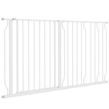 Homestar Pseća vrata barijera podesive duljine 75-145 cm čelični okvir bijela
