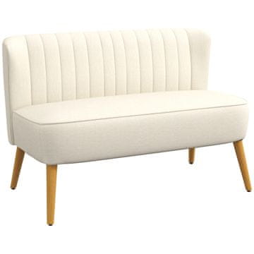 Homestar Dvosjed 117x56,5x77 cm, krem bijela