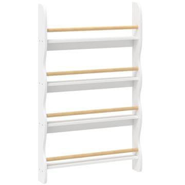 Homestar Dječji Montessori regal za knjige s 4 police 60x10x98 cm bijeli