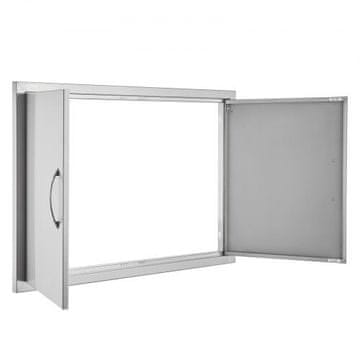 VEVOR Vrata za roštilj 915x610x46 mm nehrđajući čelik boja