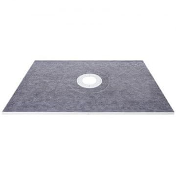 VEVOR Vodootporni set za tuš, središnji odvod, pladanj 121.9x182.9 cm, siva