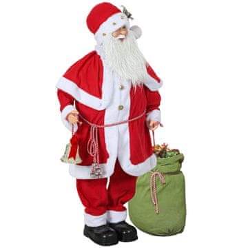 Homestar Figura Djeda Božićnjaka 140 cm, Crvena, Pokretna sa Zvučnim Senzorom, Smijeh i Glazba