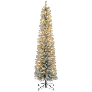 Homestar Božićno drvce 210 cm s LED svjetlosnom lancem, usporivač plamena, metalna baza, zeleno