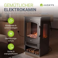 Homestar Električni kamin 45x35x75 cm crni