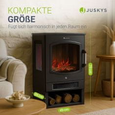 Homestar Električni kamin 45x35x75 cm crni