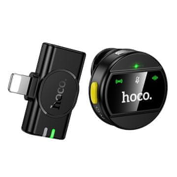 Hoco L21 bežični lavalier mikrofon Lightning, crni