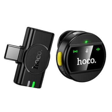 Hoco L21 bežični lavalier mikrofon USB-C, crni