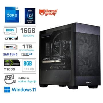 MEGA MT S7X WORKSTATION računalo, Intel Core i7-13700F, 16GB, SSD1TB, T1000-8GB, W11P