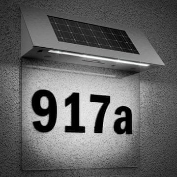 Northix Solarna ploča s kućnim brojem i LED diodama