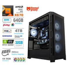 MEGA TWR S11 računalo, AMD Ryzen 9-9950X, 64GB, SSD4TB, RTX5090, FreeDOS