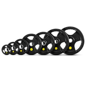 Northix Olimpijski gumeni uteg s tri hvatišta od 15 kg