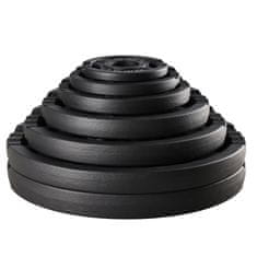 Northix Olimpijski kotač za utege od 5 kg, crni, od lijevanog željeza